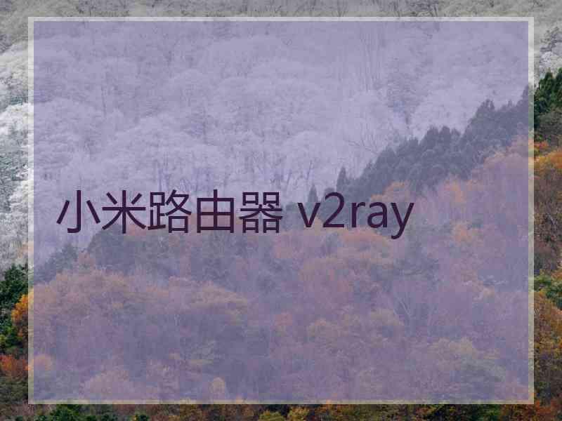 小米路由器 v2ray