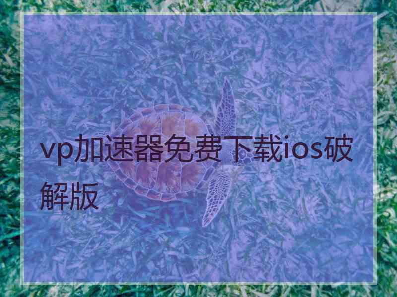 vp加速器免费下载ios破解版