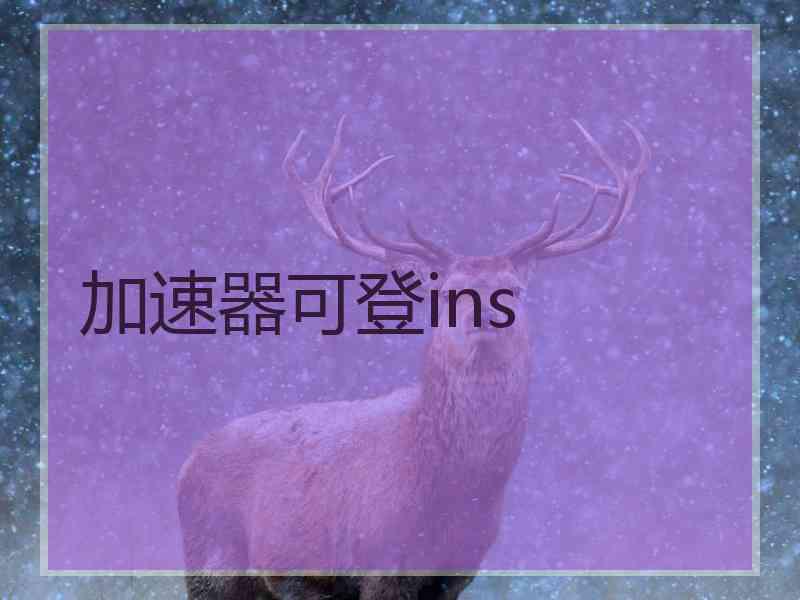 加速器可登ins