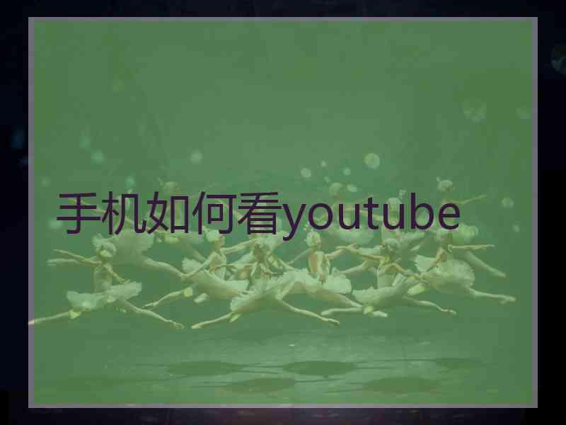 手机如何看youtube