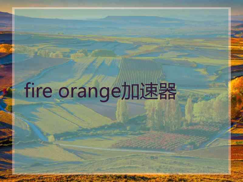 fire orange加速器