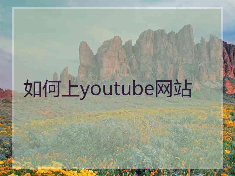 如何上youtube网站