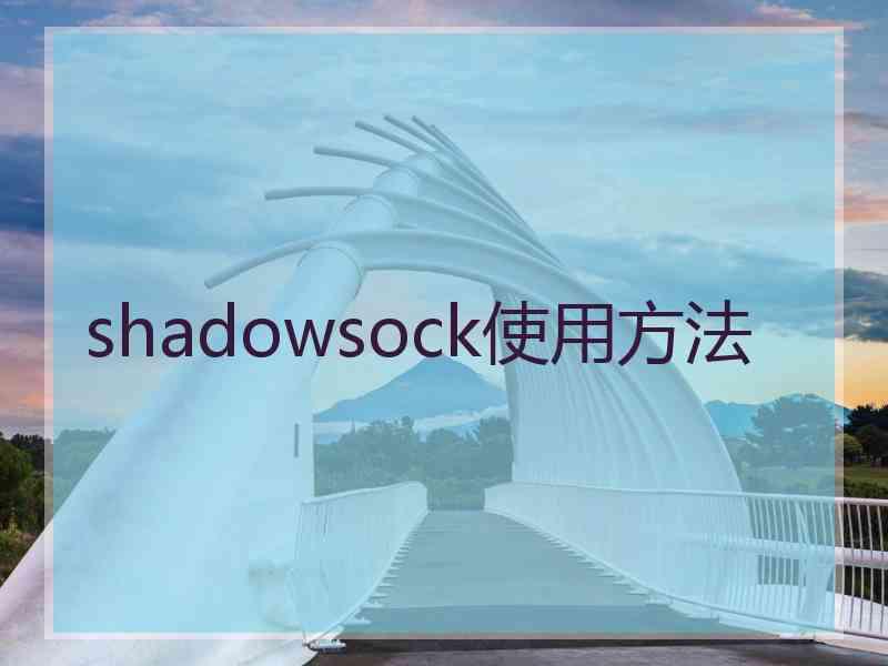 shadowsock使用方法