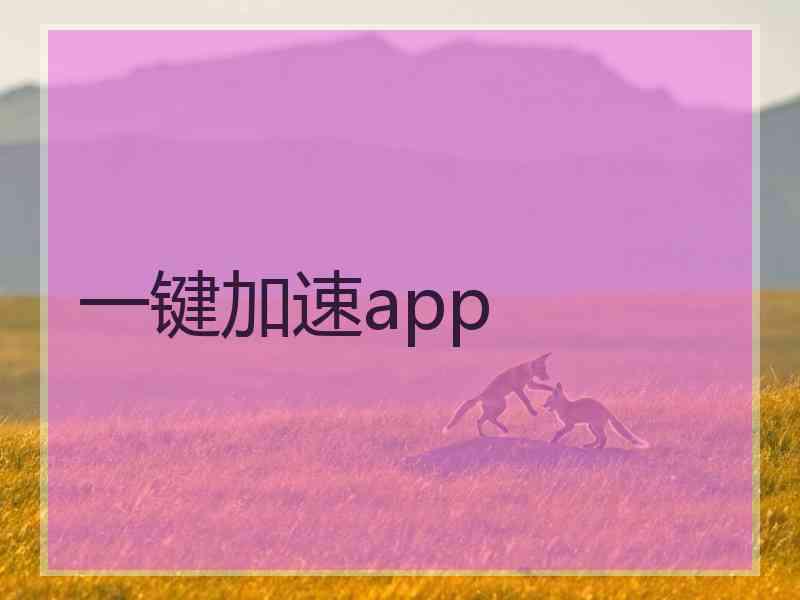 一键加速app