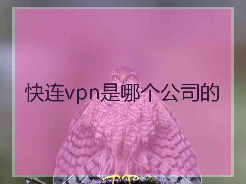 快连vpn是哪个公司的