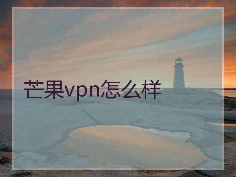 芒果vpn怎么样