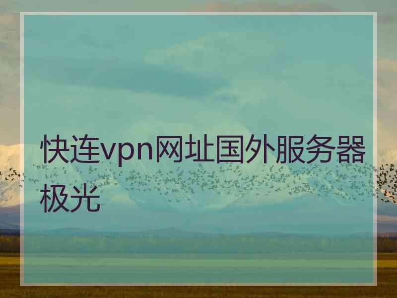 快连vpn网址国外服务器极光