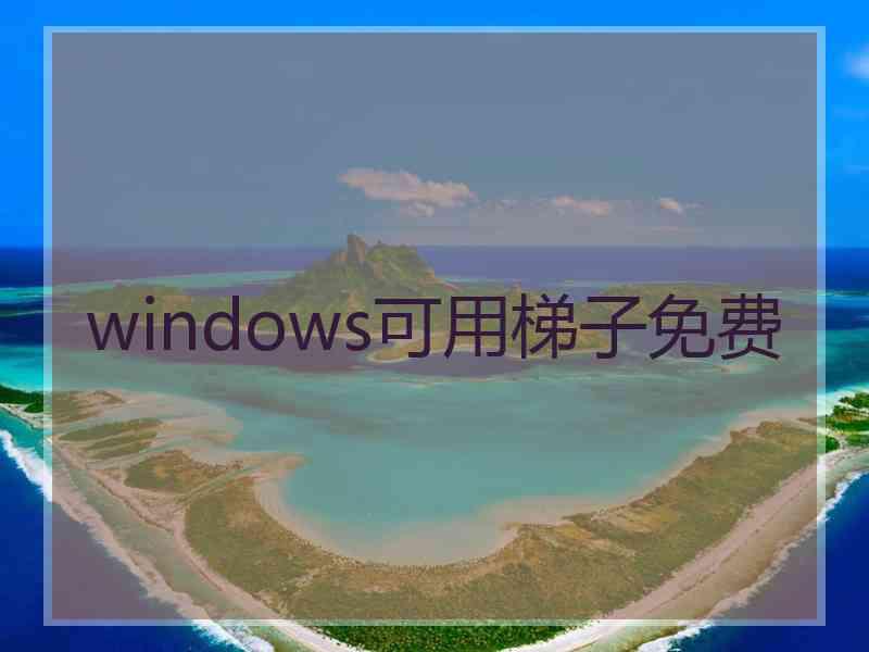 windows可用梯子免费