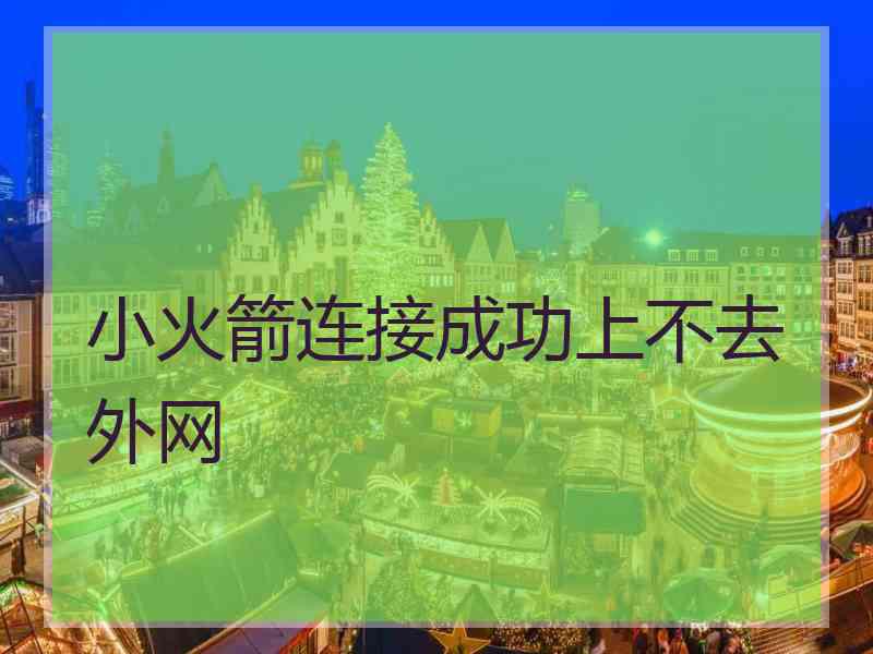 小火箭连接成功上不去外网