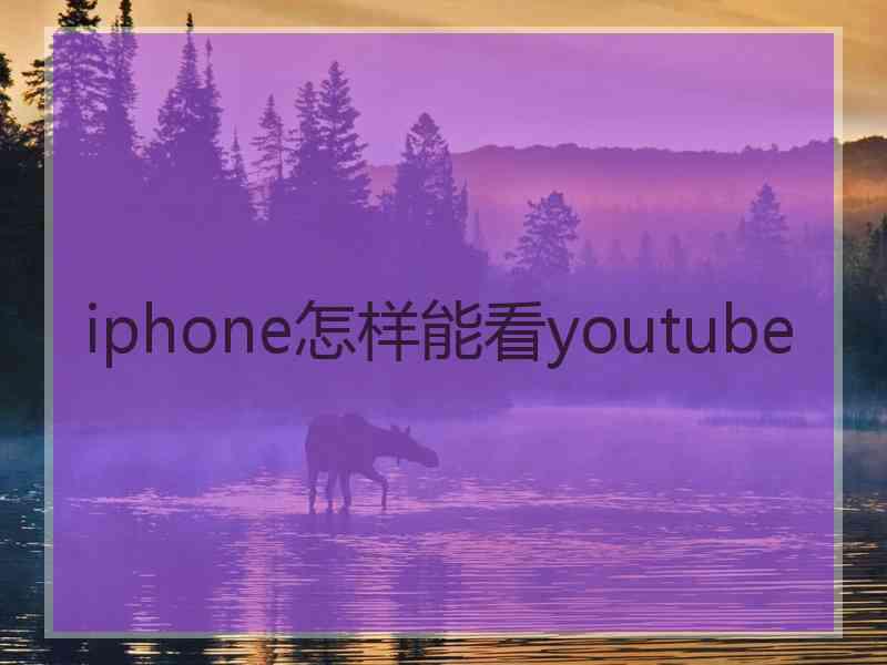 iphone怎样能看youtube